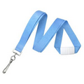 Blank Neon Nylon Badge Lanyard w/Metal J-Hook (BLUE) Breakaway